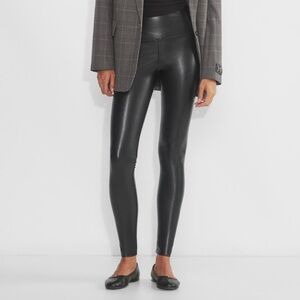 Aritzia Wilfred Free Daria Black Faux Leather Leggings